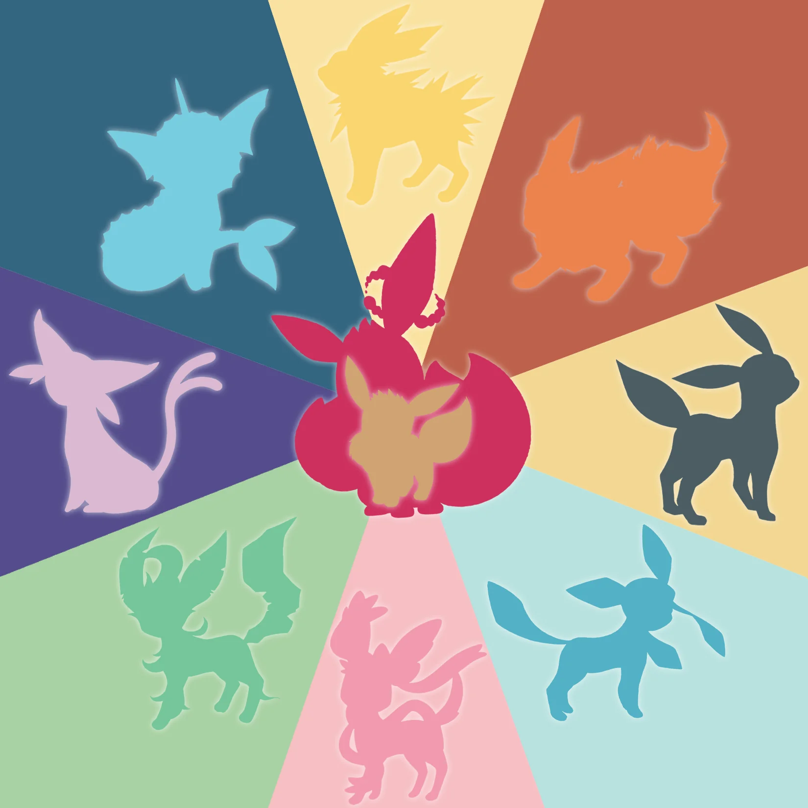 Tabla visual con Eevee y sus métodos de evolución en Pokémon GO