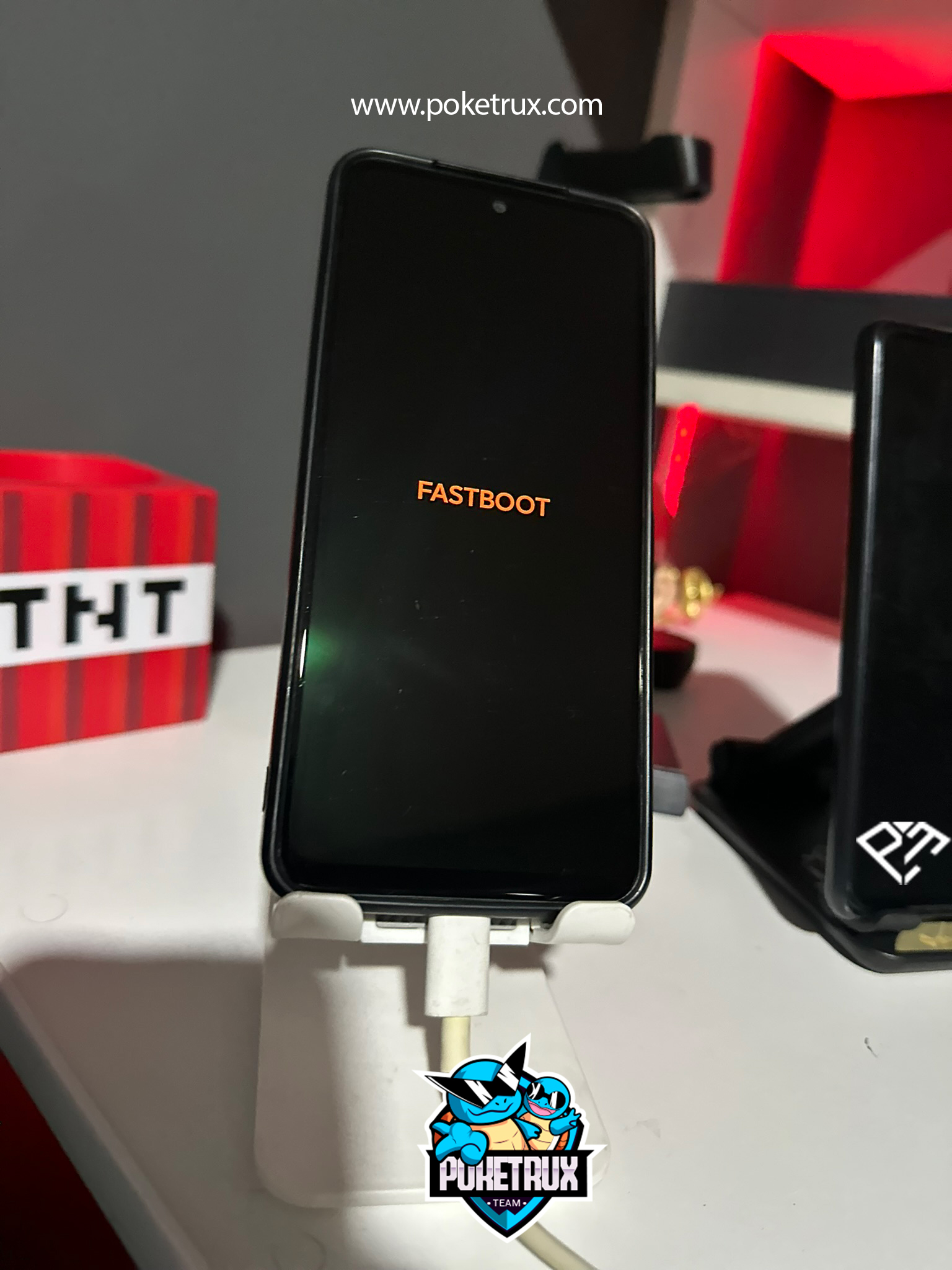 Pantalla de modo Fastboot en un teléfono Xiaomi